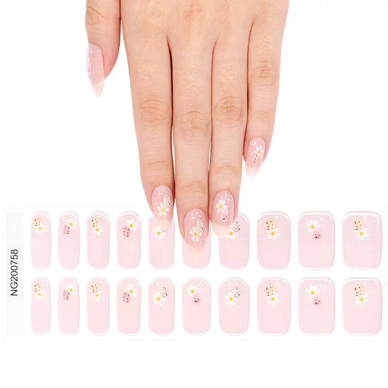Pink — Semi-Cured Gel Nail Wraps