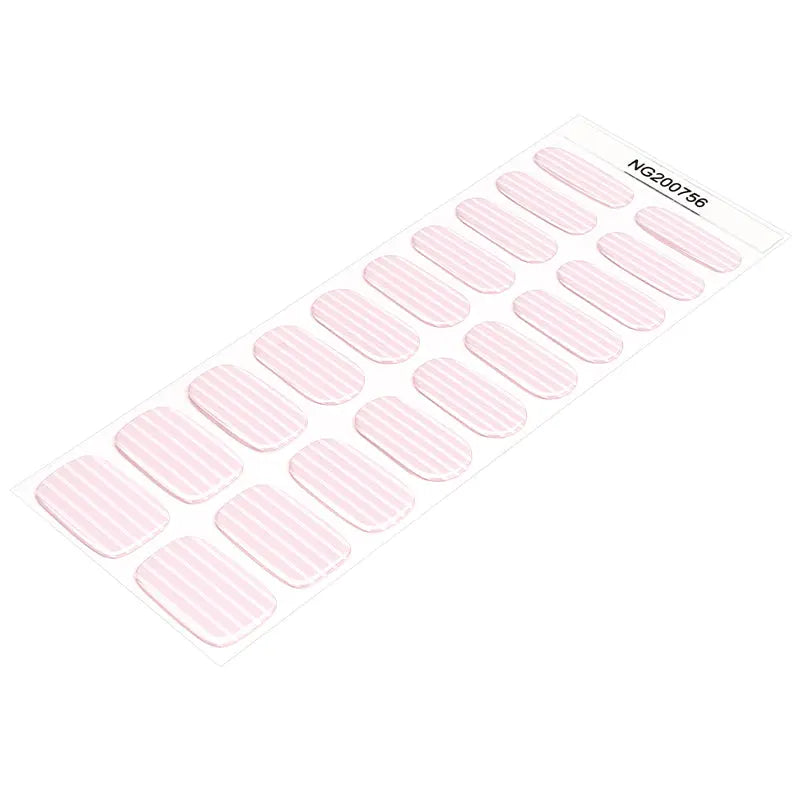 Pink And White Vertical Striped — Semi-Cured Gel Nail Wraps