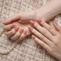 Pop Finger 3d Design Stickers Pink Gradient Art — Semi-Cured Gel Nail Wraps