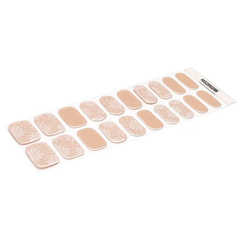 Press On Lace-Trimmed Sunshine — Semi-Cured Gel Nail Wraps
