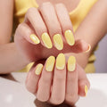 Price Single Color Yellow Gel Stickers Removable Summer 20pcs — Semi-Cured Gel Nail Wraps