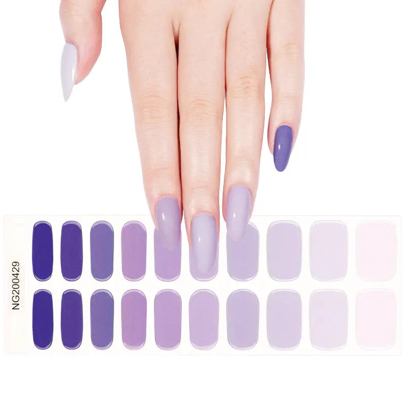 Purple Amethyst Gradient — Semi-Cured Gel Nail Wraps