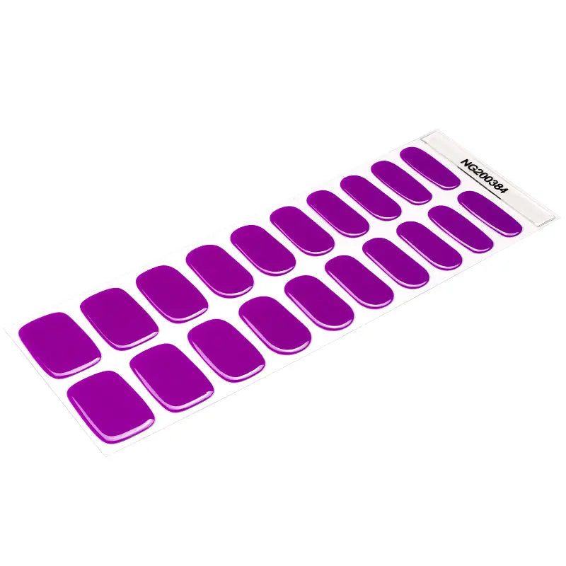 Purple Gel Strips Designer Art — Semi-Cured Gel Nail Wraps