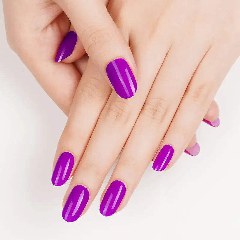 Purple Gel Strips Designer Art — Semi-Cured Gel Nail Wraps