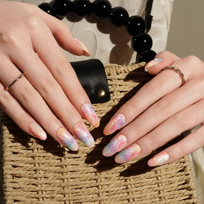 Rainbow Glitter 20 Tips Colorful — Semi-Cured Gel Nail Wraps