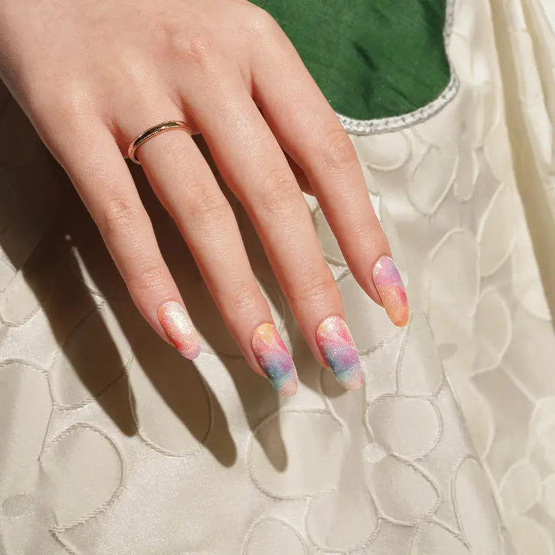 Rainbow Glitter 20 Tips Colorful — Semi-Cured Gel Nail Wraps