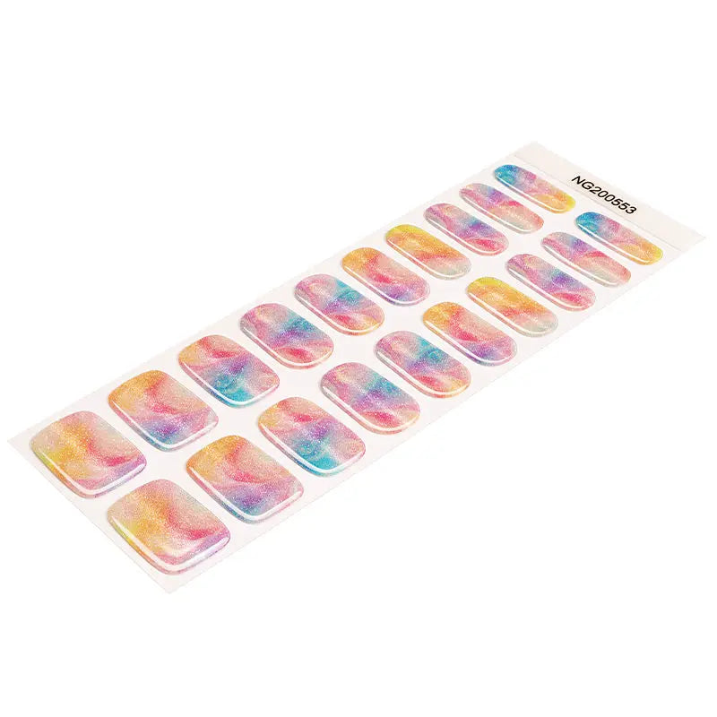 Rainbow Glitter 20 Tips Colorful — Semi-Cured Gel Nail Wraps