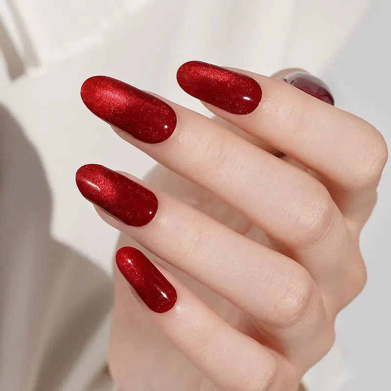 Red Cat-eye — Semi-Cured Gel Nail Wraps
