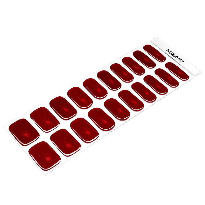 Red Cat-eye — Semi-Cured Gel Nail Wraps