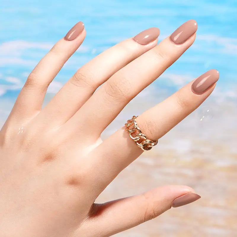 Brown Gel Solid Designs — Semi-Cured Gel Nail Wraps