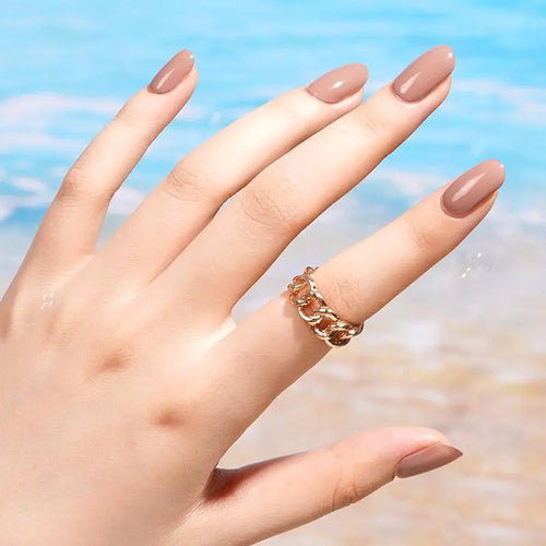 Brown Gel Solid Designs — Semi-Cured Gel Nail Wraps
