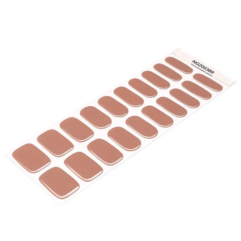 Brown Gel Solid Designs — Semi-Cured Gel Nail Wraps