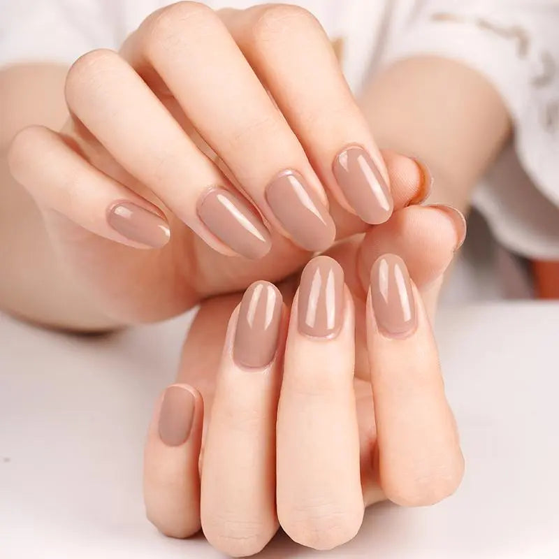 Brown Gel Solid Designs — Semi-Cured Gel Nail Wraps