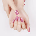 Red Gel Laser Glitter Gel Stickers — Semi-Cured Gel Nail Wraps