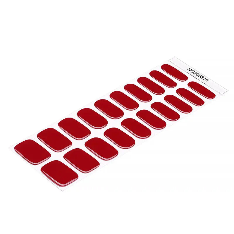 Red Strengthener Wraps — Semi-Cured Gel Nail Wraps