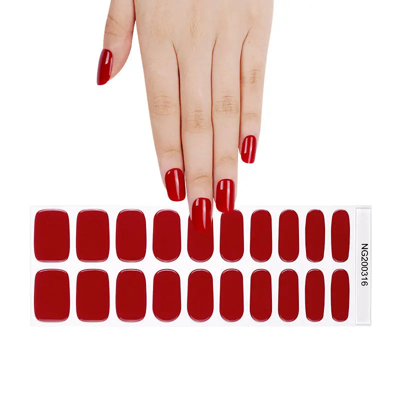 Red Strengthener Wraps — Semi-Cured Gel Nail Wraps