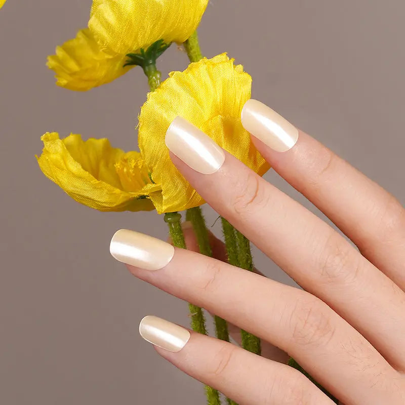 Reflective Glitter Gel Sparkling Diamond Sunshine Yellow — Semi-Cured Gel Nail Wraps