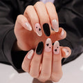 Stickers Glitter Heart Strips — Semi-Cured Gel Nail Wraps