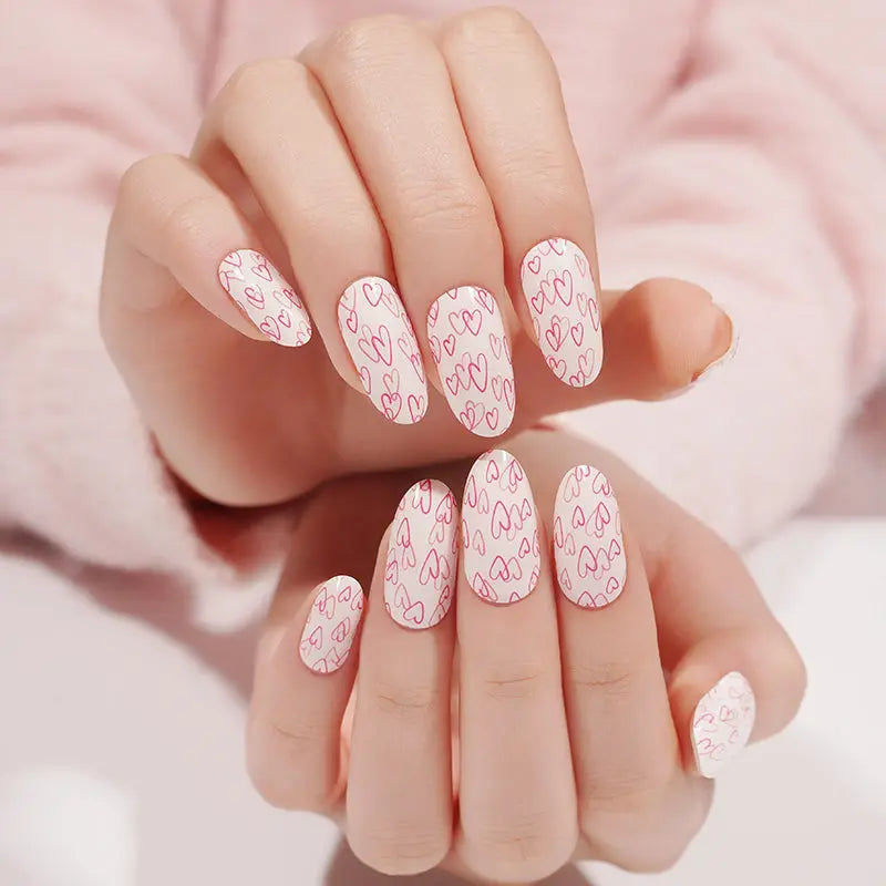 Stickers Love Knot Decals — Semi-Cured Gel Nail Wraps