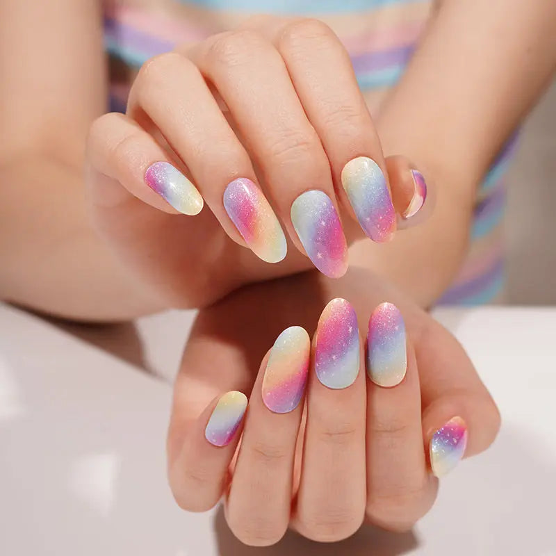 Stickers Ombre Glitter Strips — Semi-Cured Gel Nail Wraps