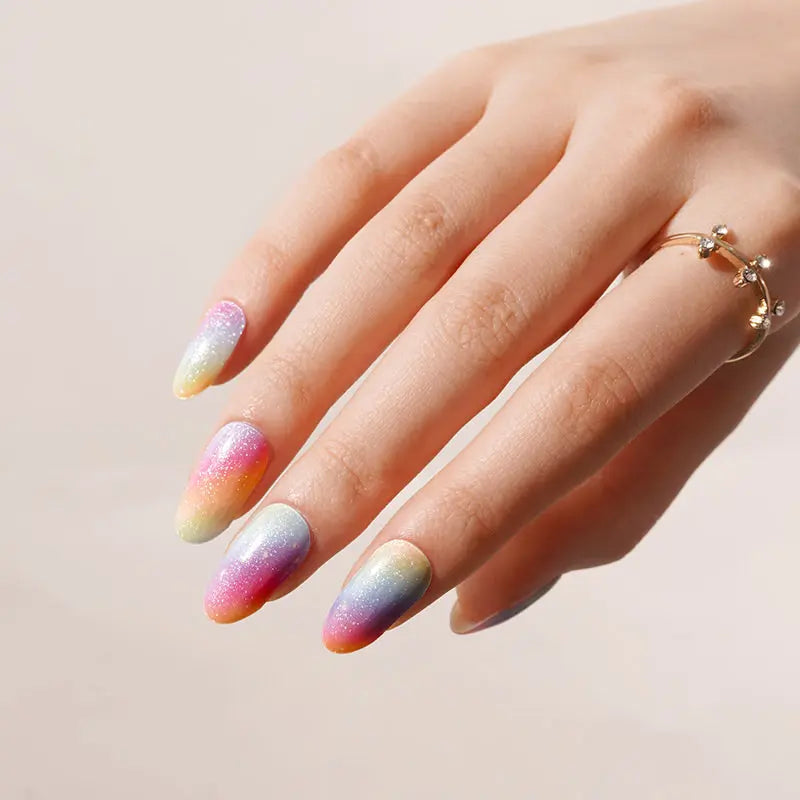 Stickers Ombre Glitter Strips — Semi-Cured Gel Nail Wraps