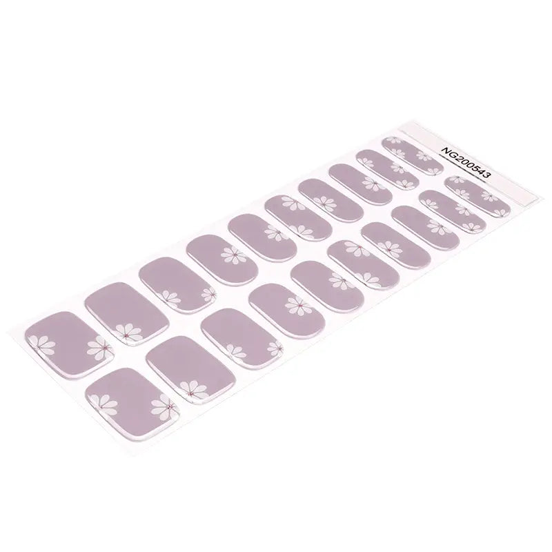 Stickers Plum And Daisy Strips — Semi-Cured Gel Nail Wraps