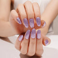 Stickers Purple Glitter Strips — Semi-Cured Gel Nail Wraps