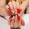 Stickers Red Ribbon Strips — Semi-Cured Gel Nail Wraps