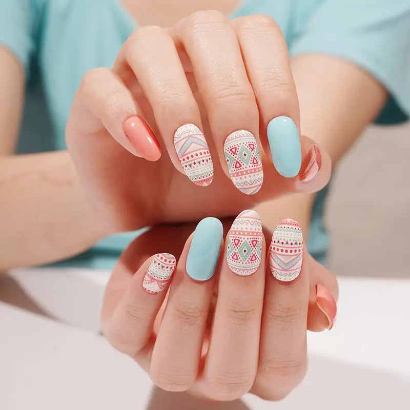 Stickers Retro Strips — Semi-Cured Gel Nail Wraps