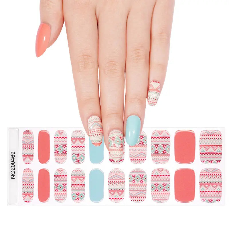 Stickers Retro Strips — Semi-Cured Gel Nail Wraps