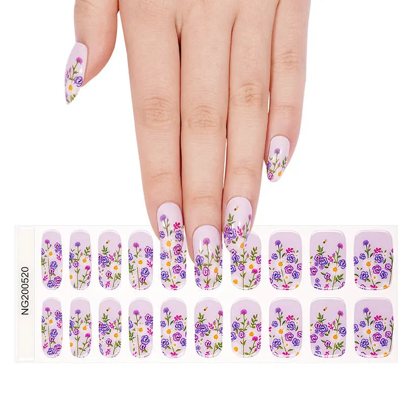 Stickers Violet Arcanum Strips — Semi-Cured Gel Nail Wraps