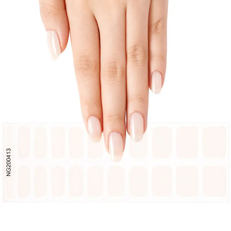 Strips Solid Color Gel Stickers — Semi-Cured Gel Nail Wraps