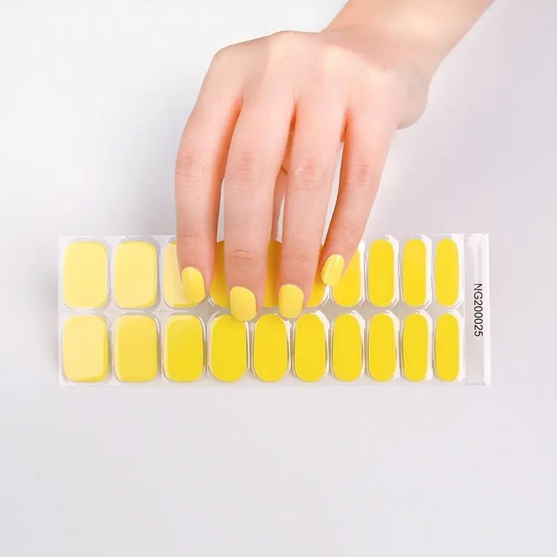 Lemon Yellow — Semi-Cured Gel Nail Wraps