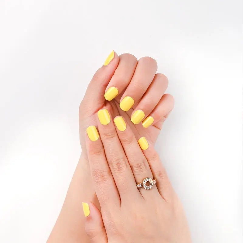 Lemon Yellow — Semi-Cured Gel Nail Wraps
