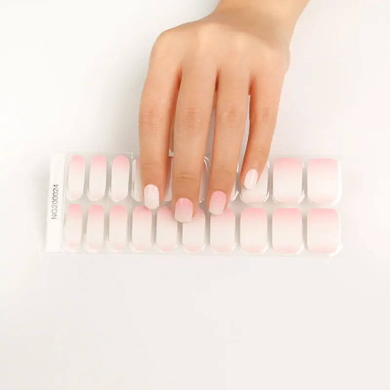 Pink Gradient — Semi-Cured Gel Nail Wraps