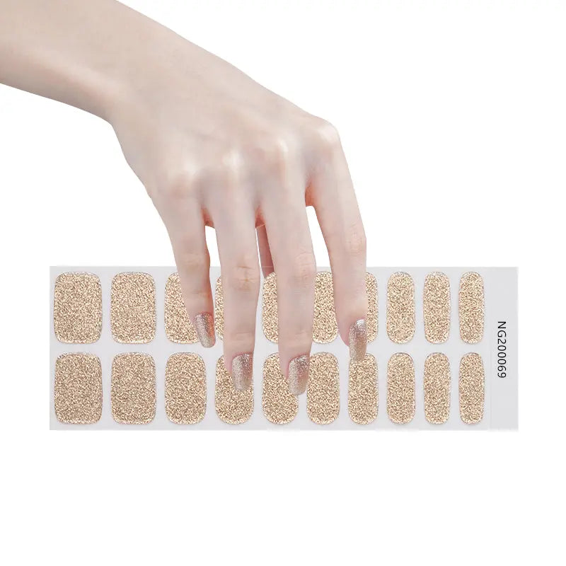 Golden Shine — Semi-Cured Gel Nail Wraps