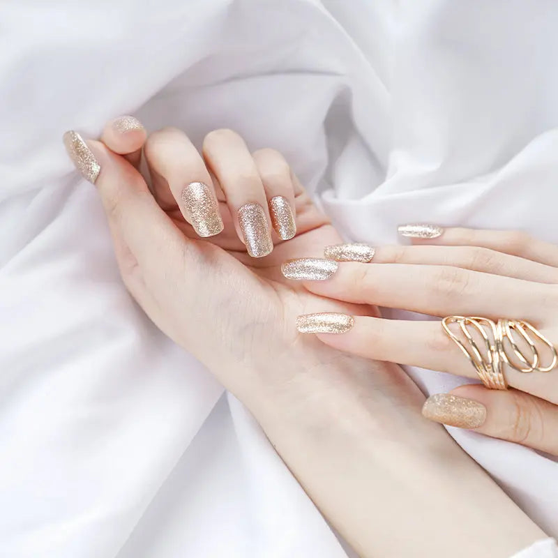 Golden Shine — Semi-Cured Gel Nail Wraps