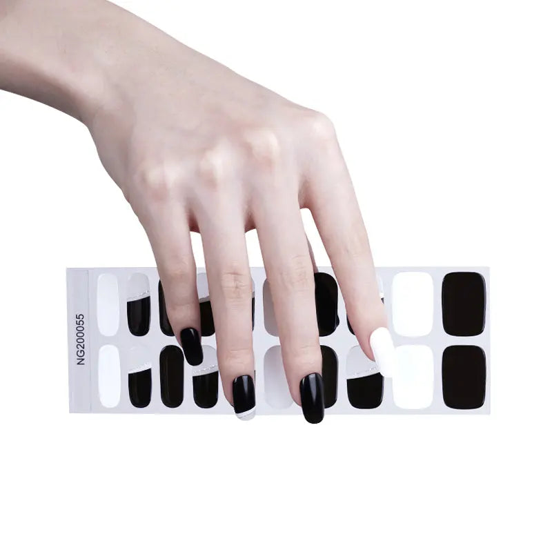 Minimalist Black And White — Semi-Cured Gel Nail Wraps