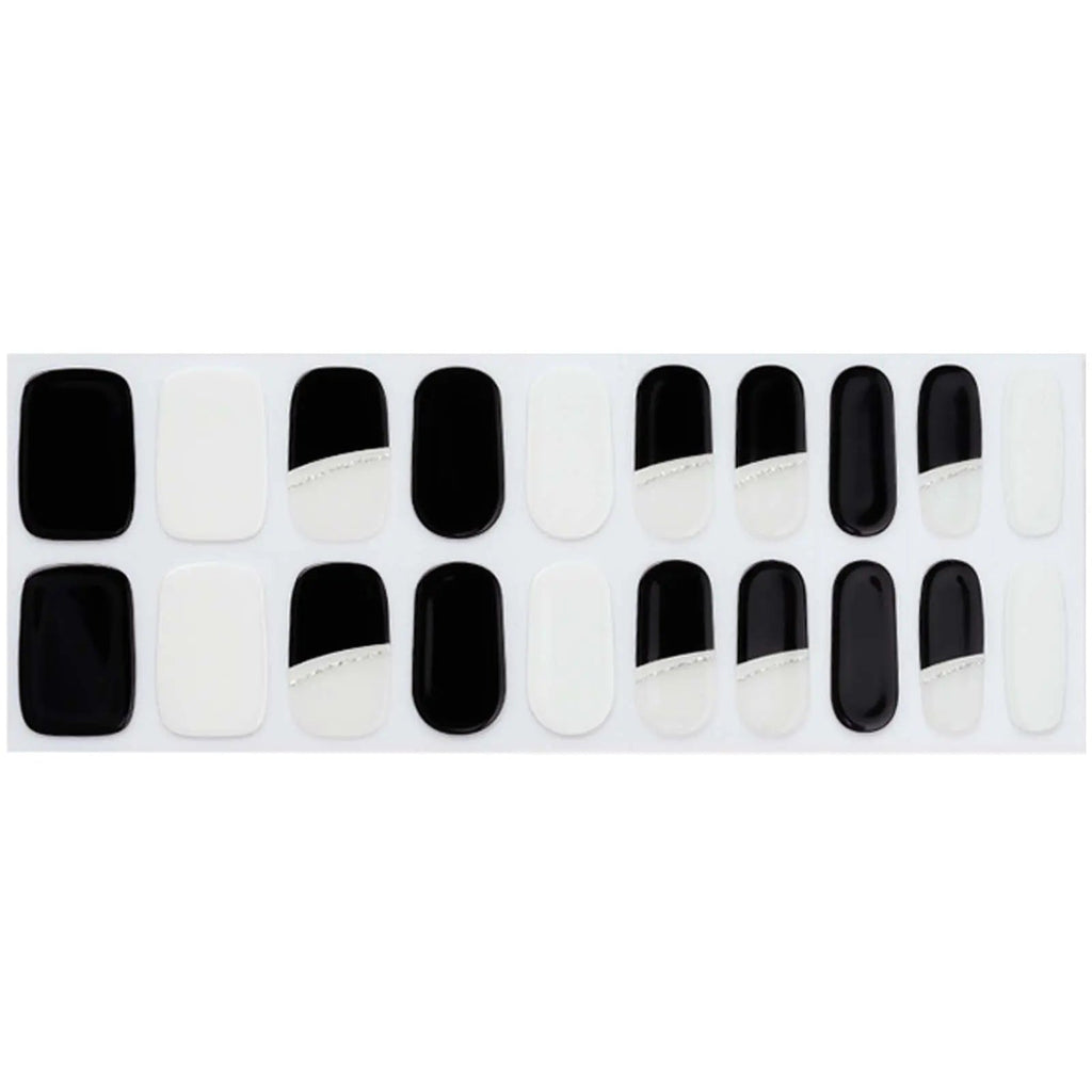 Minimalist Black And White — Semi-Cured Gel Nail Wraps