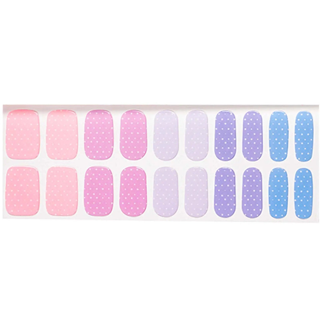 Multicolor Mini Polka Dots — Semi-Cured Gel Nail Wraps