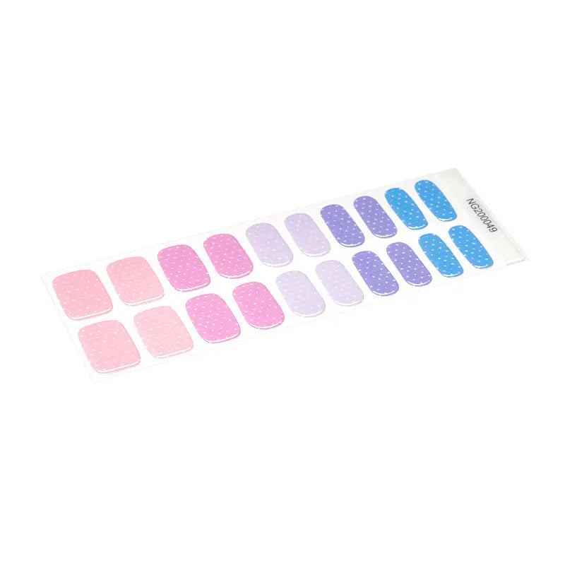 Multicolor Mini Polka Dots — Semi-Cured Gel Nail Wraps