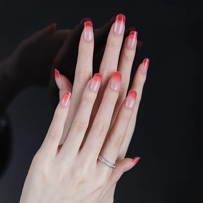 Cherry Blossom Gradient — Semi-Cured Gel Nail Wraps