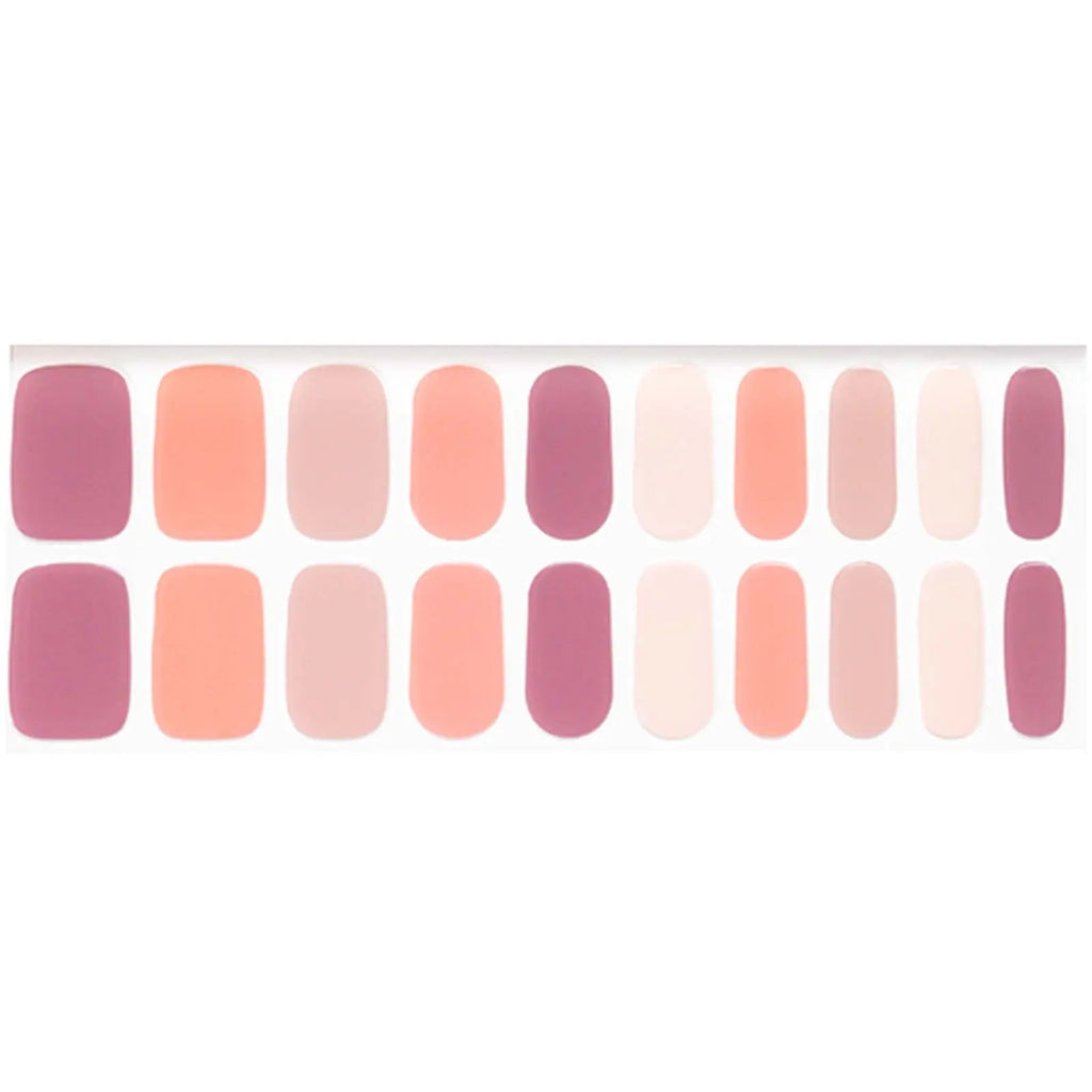 Multicolor Raspberry — Semi-Cured Gel Nail Wraps