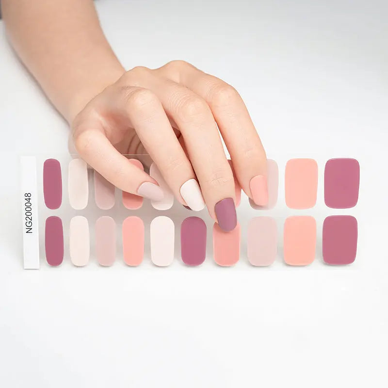 Multicolor Raspberry — Semi-Cured Gel Nail Wraps