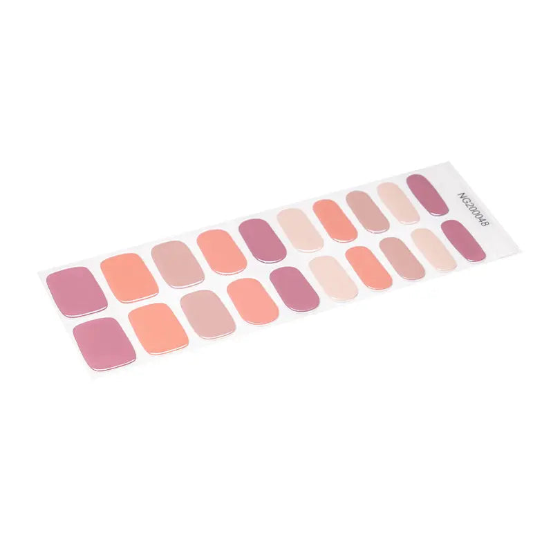Multicolor Raspberry — Semi-Cured Gel Nail Wraps