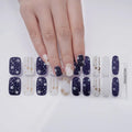 Navy Blue Hot Stamping 104 — Semi-Cured Gel Nail Wraps