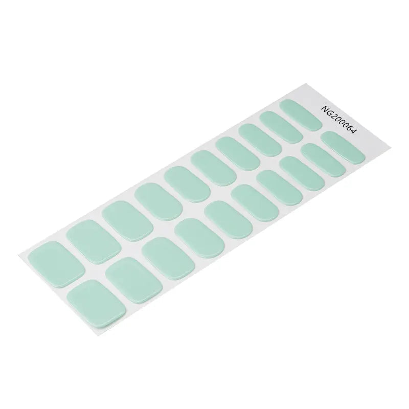 Solid Mint Green — Semi-Cured Gel Nail Wraps