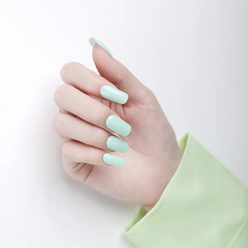 Solid Mint Green — Semi-Cured Gel Nail Wraps