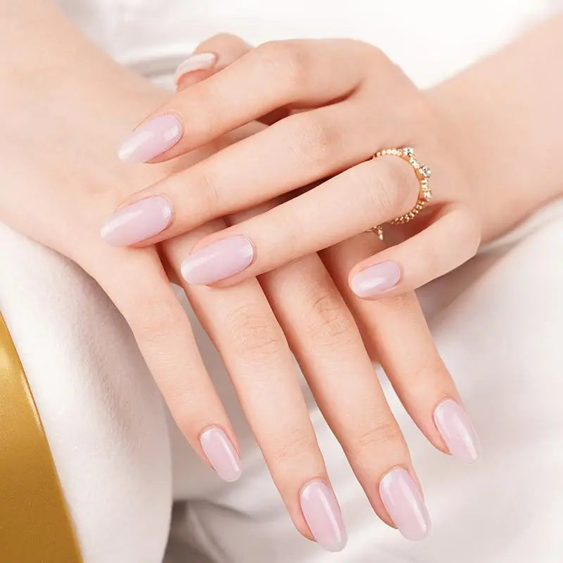 Semi-transparent Purplish Gray Gel Stickers — Semi-Cured Gel Nail Wraps