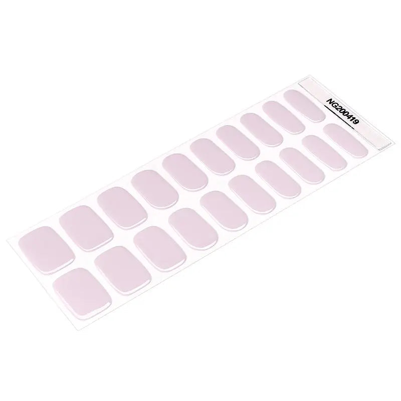 Semi-transparent Purplish Gray Gel Stickers — Semi-Cured Gel Nail Wraps
